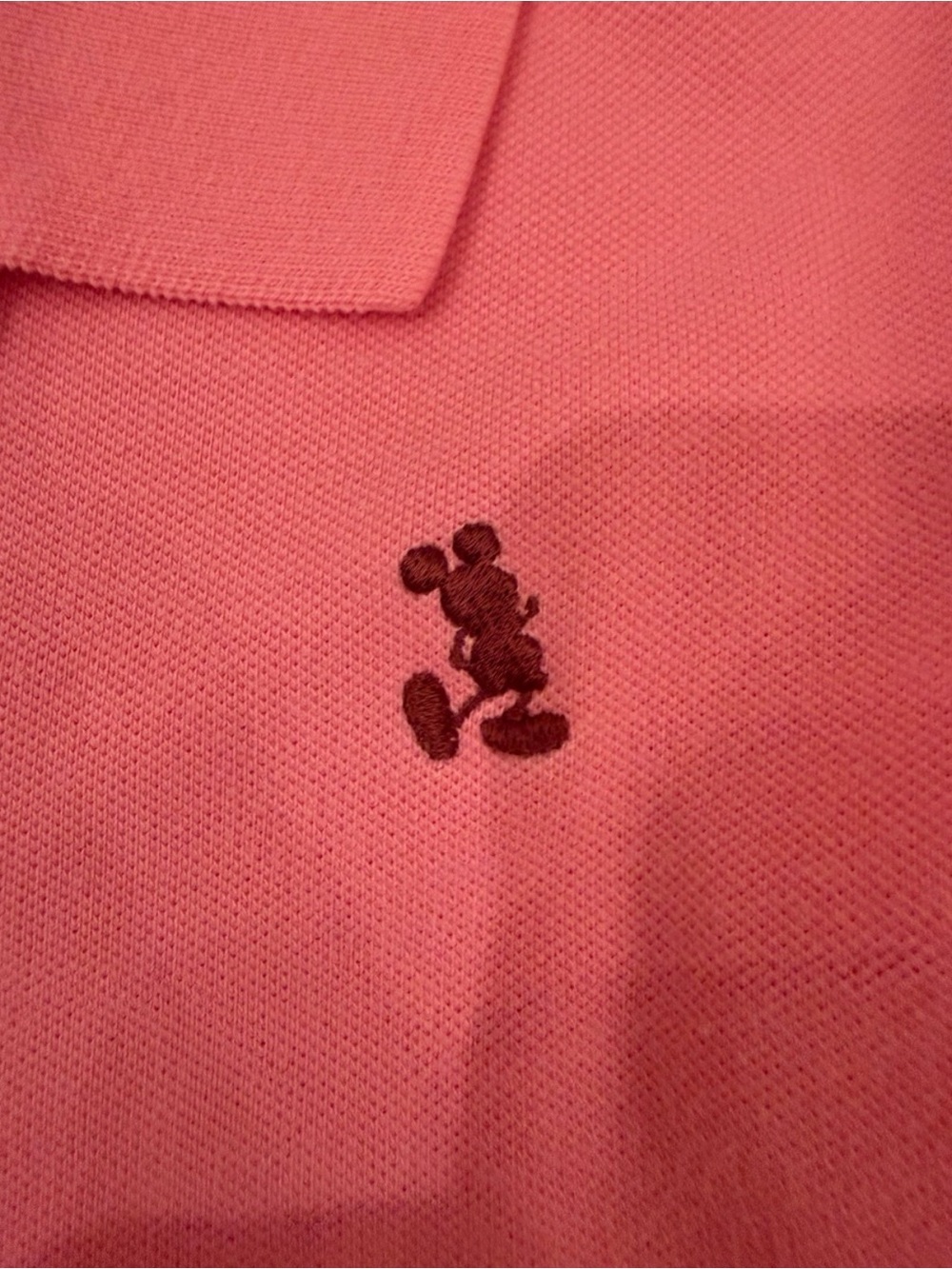 Disney Shopping Pink Mickey Mouse Embroidered Polo Shirt Size XXL